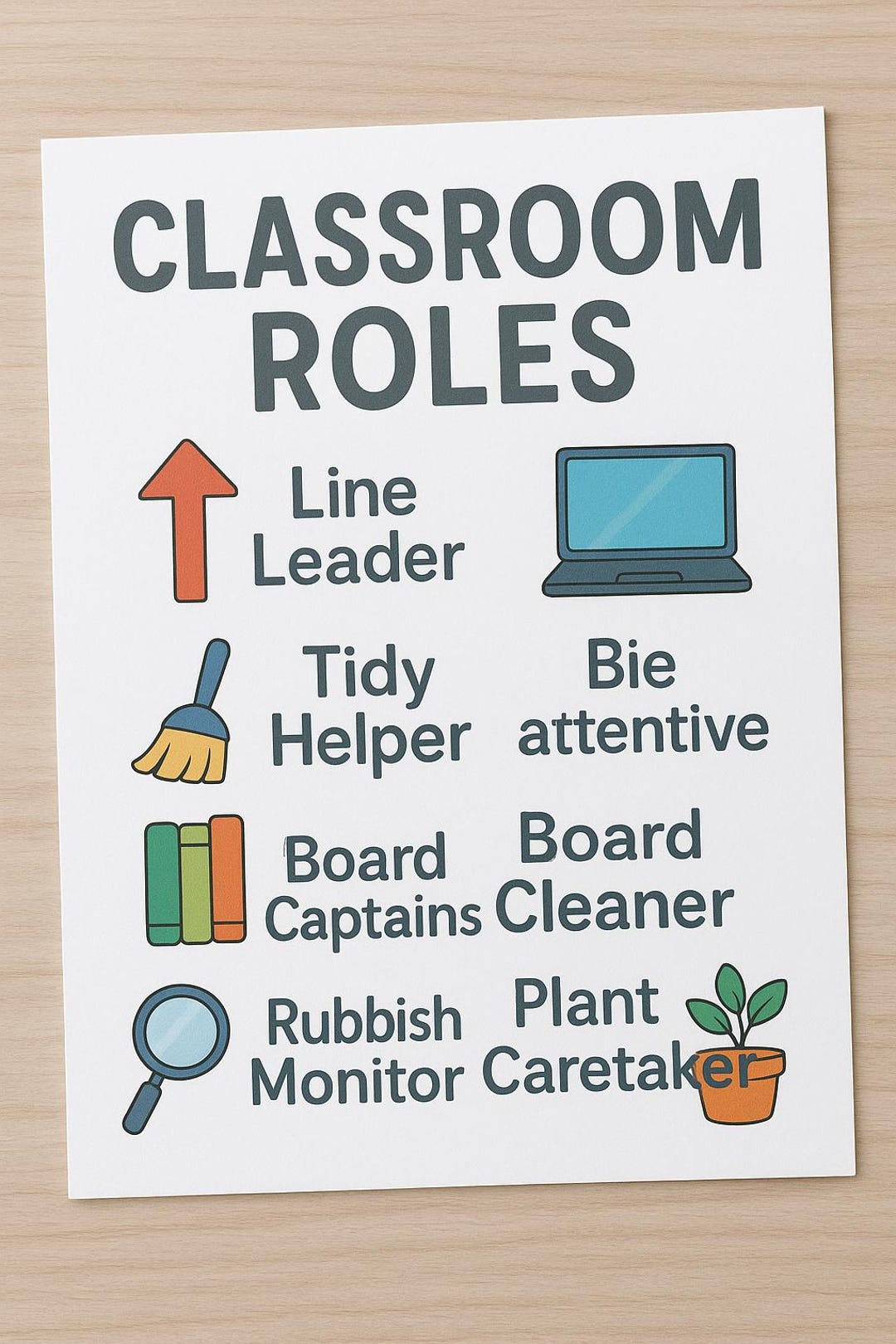 Classroom Roles Editable Template | Teacher Digital Resource ...