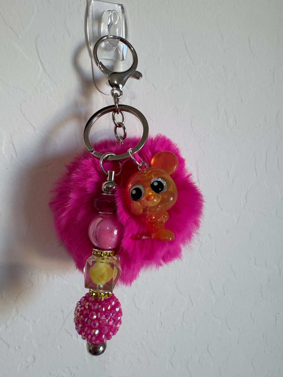 Pink and Yellow Mickey Mouse Doorable Keychain - Etsy