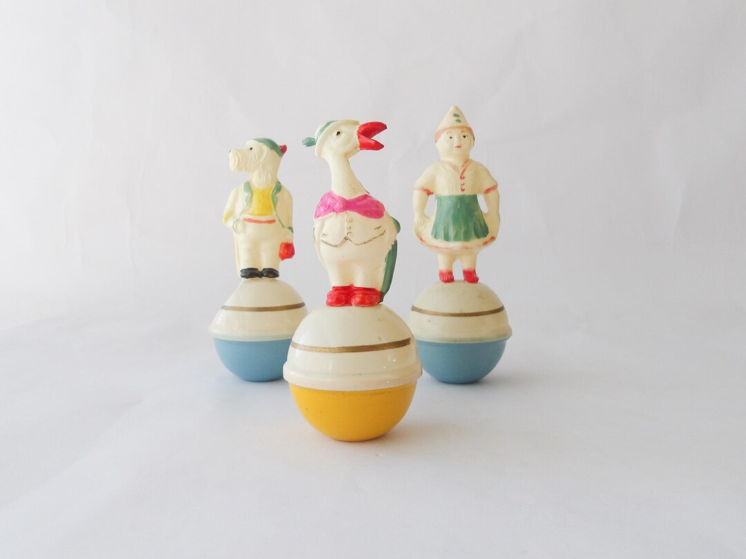 Antique German Celluloid Roly Poly Weighted Toy Choice - Etsy