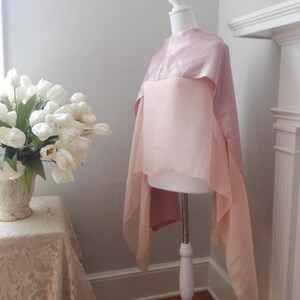 1960s Emily Wetherby Designer Formal Stole Wrap Chiffon & Silk Rare