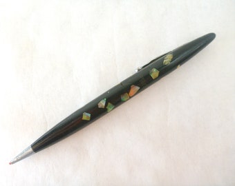 Vintage Mechanical Pencil / Shaeffer Jr / Black Bakelite / Abalone Inlay