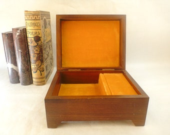 Vintage Reuge Musical Jewelry Box Walnut / Swiss Movement / To Dream the Impossible Dream