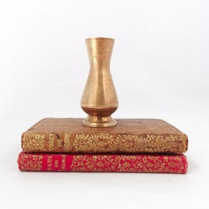 Miniature Brass Vase Made in India 2 1/2&quot; Small Collectibles Brass Styling
