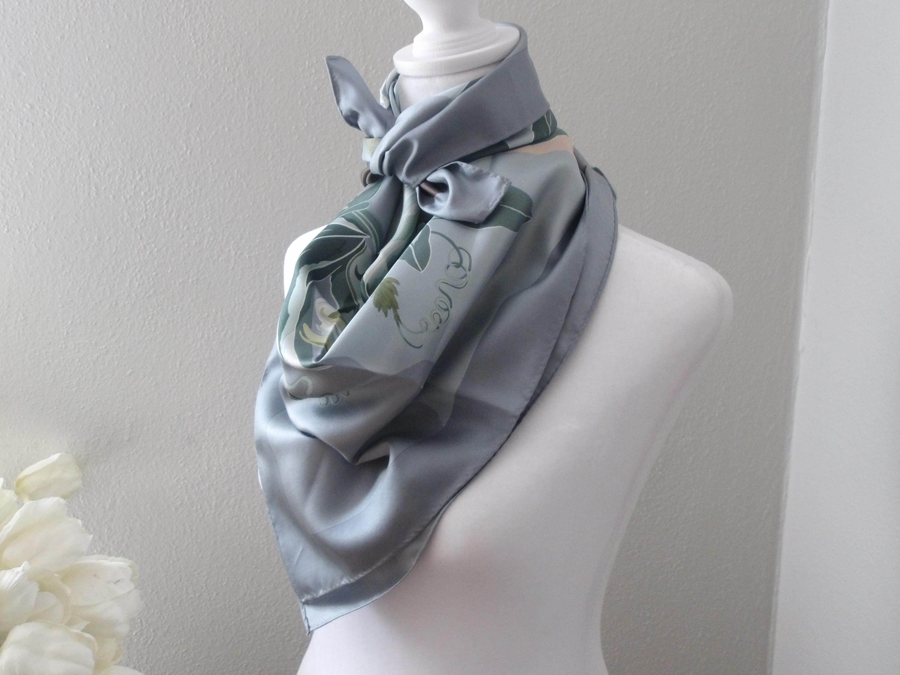 Vintage Japan 100% Silk 31" Square Art Scarf Metropolitan Museum of Art
