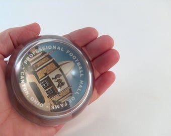 Vintage Paperweight Football Hall of Fame Canton Ohio Souvenir Collectible