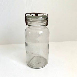 Antikes Einmachglas in Quart-Größe, patentiertes Sicherheitsventil am 21
