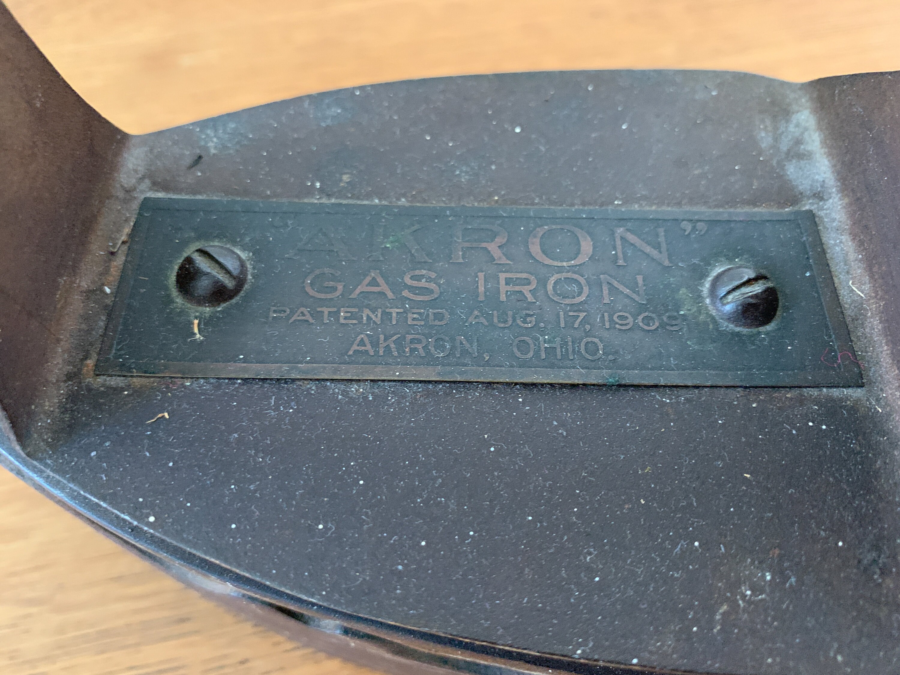 Antique Akron Gas Iron made in Akron OH