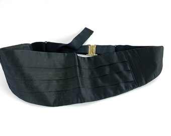 Vintage zwarte smoking cummerbun, verstelbaar