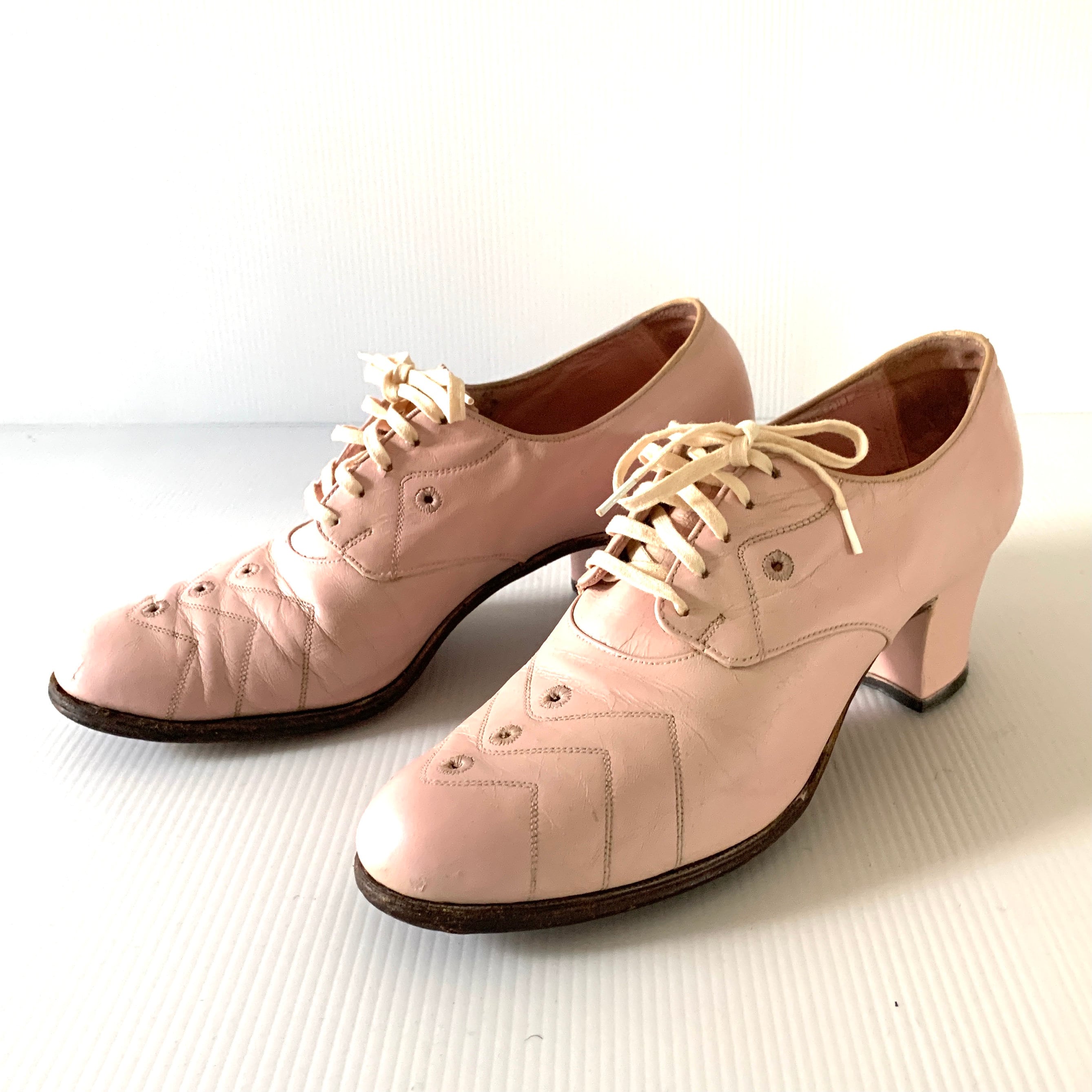 Zapatos de salón Slingback Complements Elegance rosa lápiz labial metálico cuero vintage 41 
