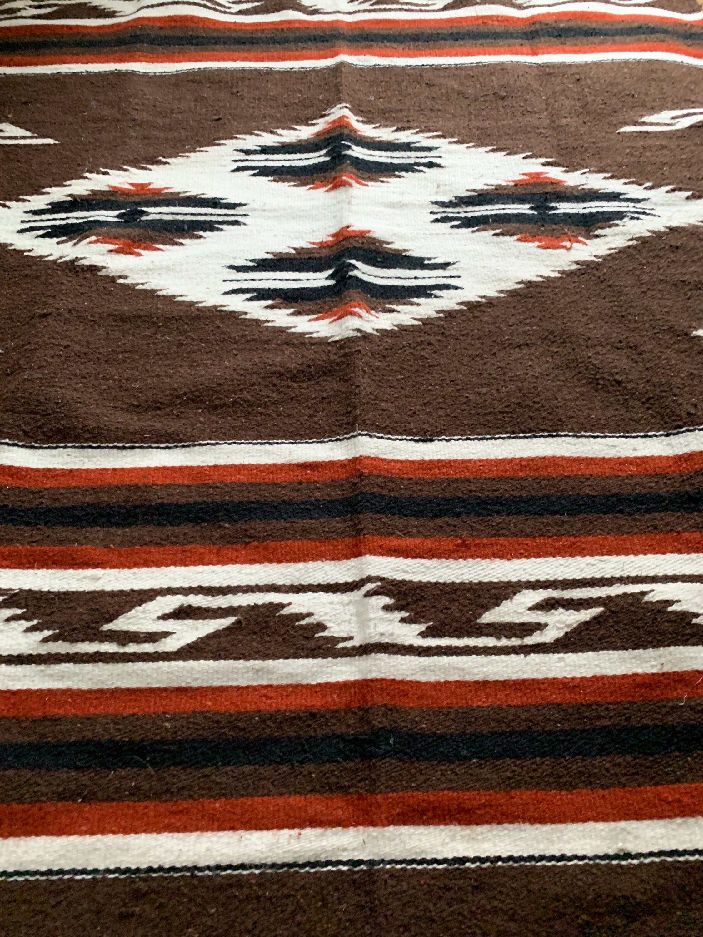 HandWoven Southwestern Navajo style rug or saddle blanket, boho decor