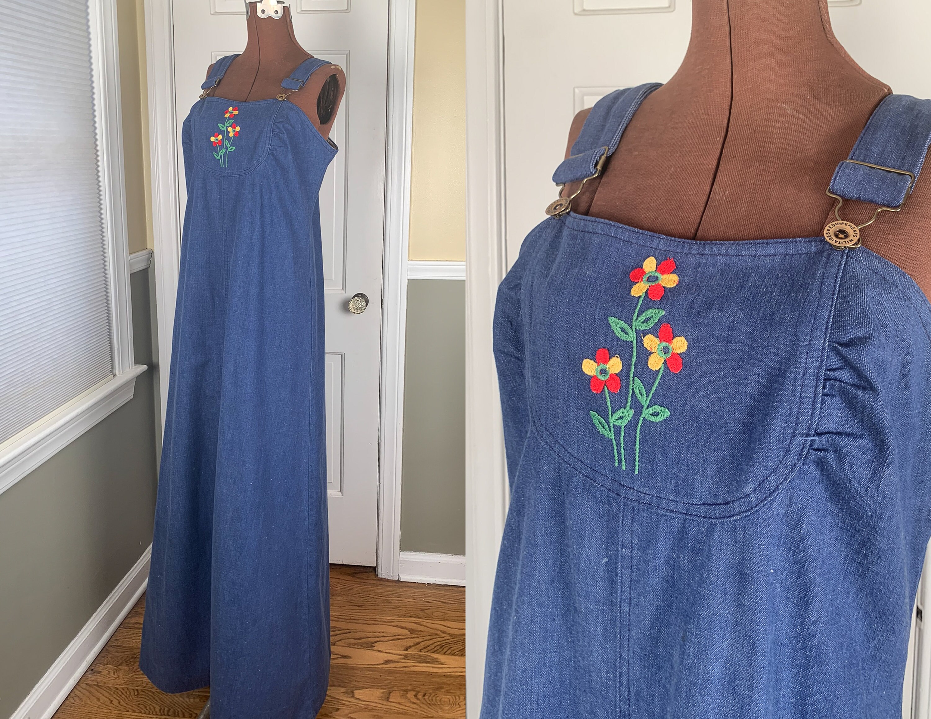 maxi blue jean dress