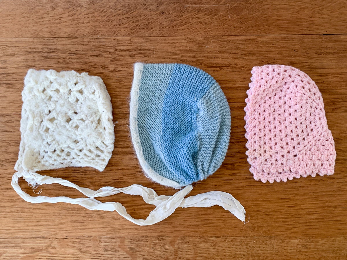 handmade baby bonnets