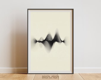 ミニマリスト抽象ウォールアート印刷可能、ブラック＆ベージュモダンアート、コンテンポラリーニュートラルポスター、大きな抽象デジタルダウンロード