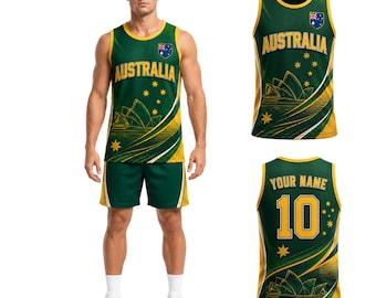 Camiseta sin mangas de malla 3D de Australia, camiseta con la bandera australiana, camiseta con nombre personalizado