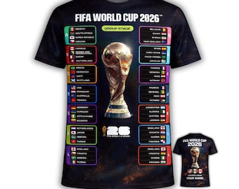 2026 World Cup Fan Shirt, 3D All Over Print Football Tee (Custom Name)
