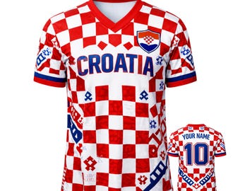 Camiseta de fútbol de Croacia en 3D, camiseta de aficionado para el Mundial 2026, camiseta de fútbol de Croacia personalizada