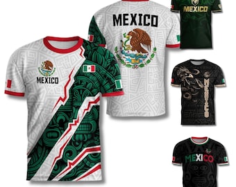 Mexico Aztec Style 3D Soccer Fan Shirt, World Cup Pride Tee