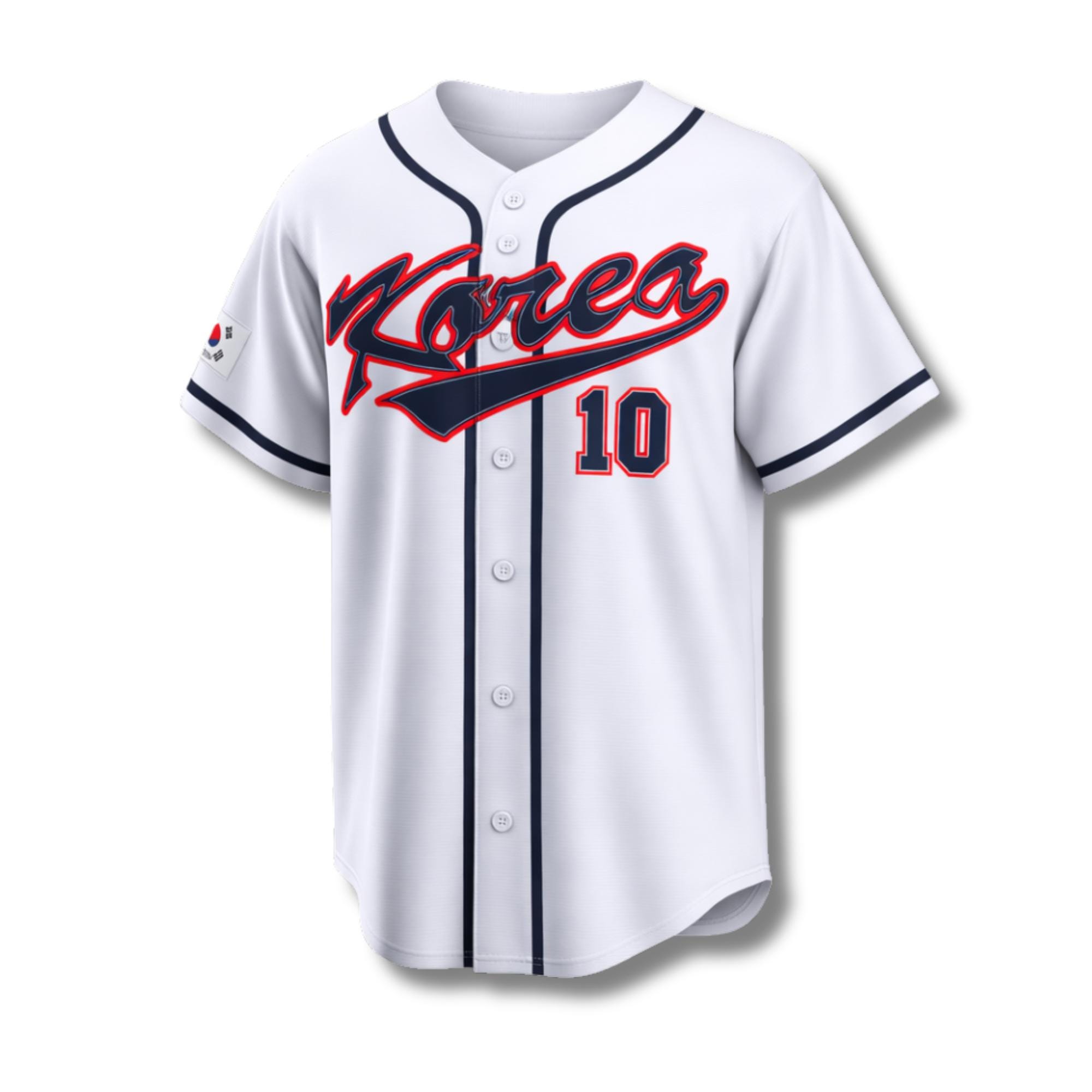 Custom Korea Baseball Jersey, Personalized Name Number Shirt