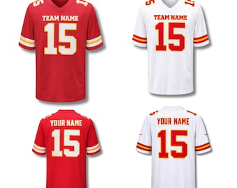 Camiseta personalizada de Kansas City, camiseta de fan de los Chiefs, camiseta personalizada para el día del partido de fútbol americano
