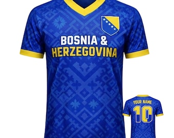 Bosnia Herzegovina Soccer Jersey 3D, World Cup 2026 Fan Shirt, Personalized Football Tee
