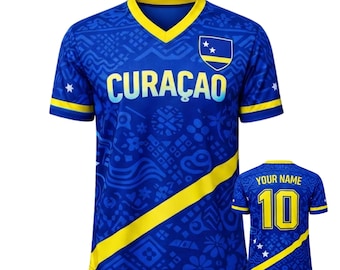 Curacao Soccer Jersey 3D, World Cup 2026 Fan Shirt, Personalized Curacao Football Tee