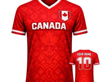 Canada Soccer Jersey 3D, World Cup 2026 Fan Shirt, Personalized Canada Football Tee