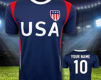 Custom USA Soccer Jersey, Personalized Fan Shirt