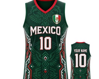 Camiseta sin mangas de México, nombre personalizado número 10, camiseta de fútbol sin mangas