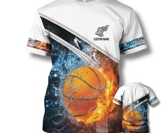 Camiseta de baloncesto con estampado 3D y nombre personalizado