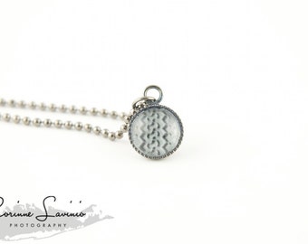 Tire Track Necklace - Gunmetal Jewelry - Photo Pendant - Corinne Lavinio