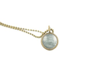 Layering Necklaces, Striped Necklace, Gift for Her, Unique Gifts, Photography Jewelry, Brass Pendant on a Ball Chain