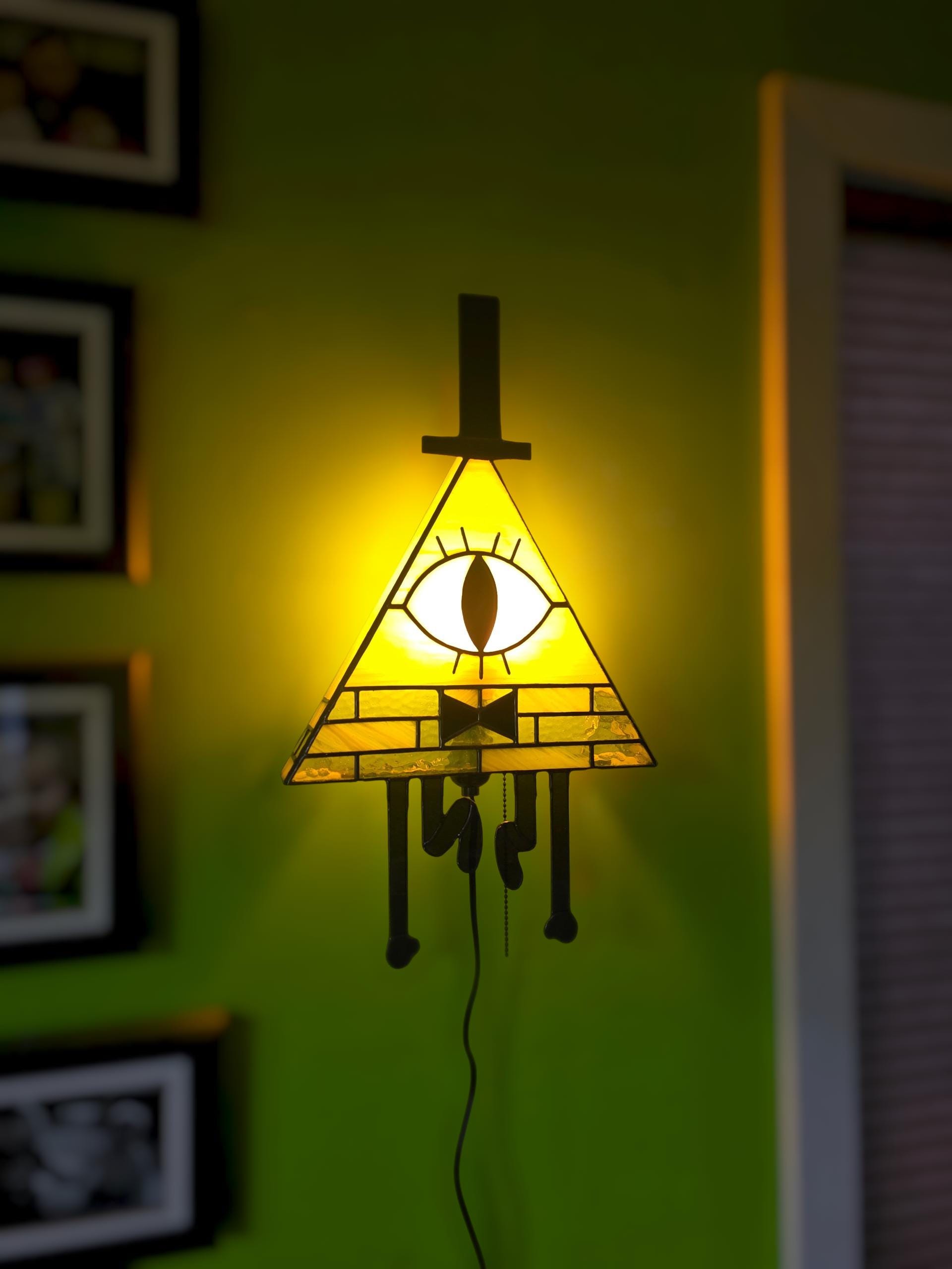 Bill Cipher Stained Glass Wall Lamp, Gravity Falls - Etsy