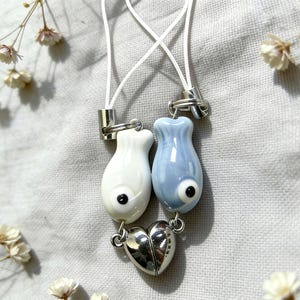 Magnetic Matching Fish Keychain Set, Cute Ocean Animal Couple Key Rings, Handmade Friendship Gift for Best Friends