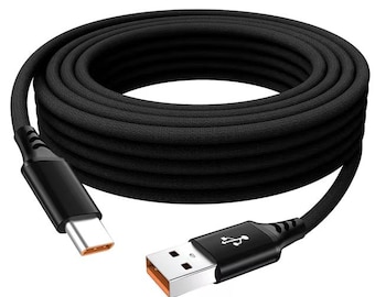 High Performance 5A USB-C Charging Cable, Compatible iPhone 15/16/17, Samsung, Huawei, OnePlus (black, red and gray) (size description)