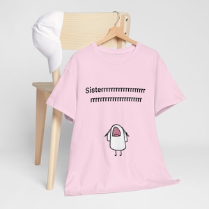 Grappig T-shirt voor zussen | Speels T-shirt met print, Gildan 5000 katoenen unisex T-shirt