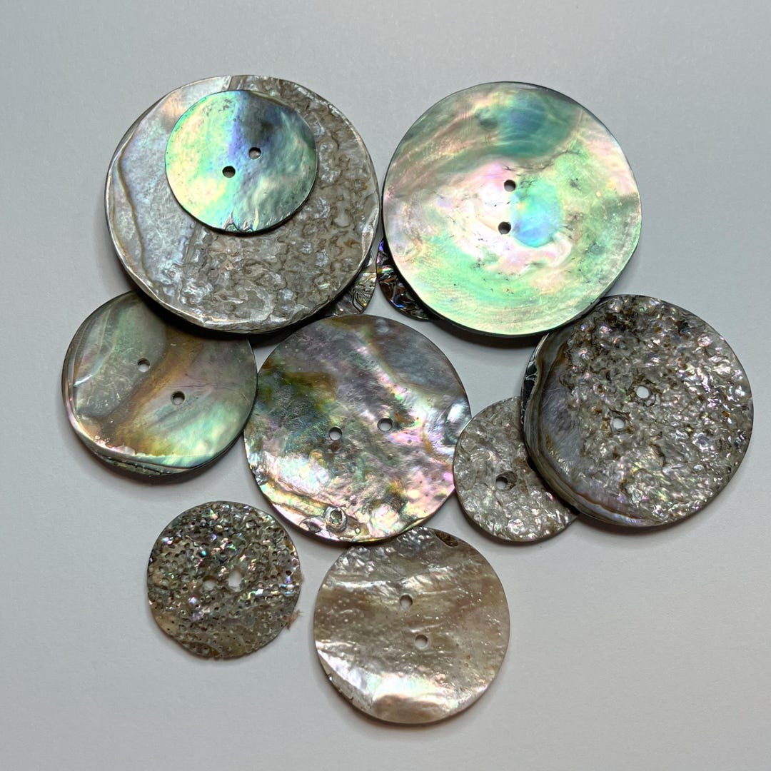 Abalone Shell Buttons – Assorted Sizes (set of 4) - Etsy