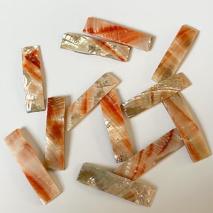 Rectangle Shell Inlays – Two Sizes Available – Set of 2 – Optional Hole Drilled – Jewelry & Craft Supply