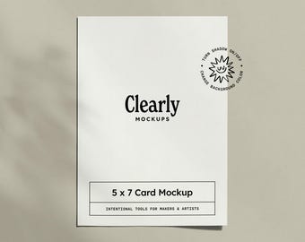 13x18 Kartenmockup: Einfache Grußkarte, Farbwechsel, PSD Vorlage Smart Objekt (Digitaler Download)