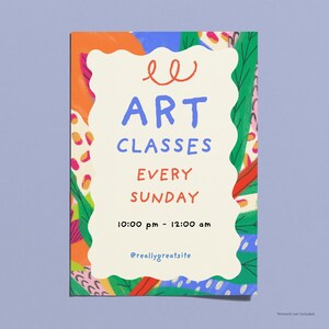 A4 Poster Mockup: Unframed Vertical Poster, Editable Background, Printables Planners Wall Art, PSD JPG image 4