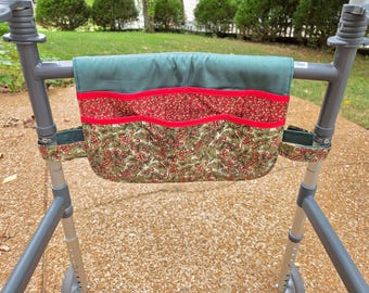 Walker Bag - Christmas Collection - Glistening Pinecones - Caddy - Tote - Organizer - Lots of Pockets
