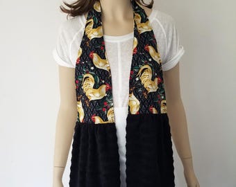 Kitchen Boa Towel Scarf – Chickens - Farmhouse - Plush Cotton Towel