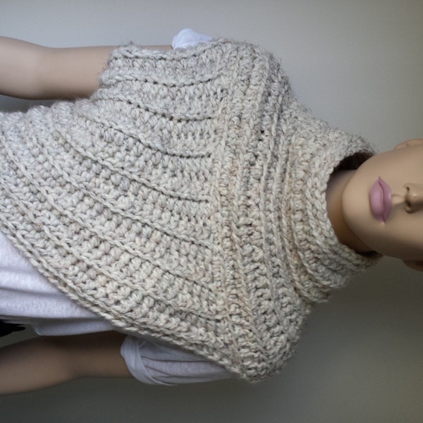 Katniss Inspired Cowl, Hunger Games, Cross Body Vest, Mockingjay, Wheat, Wool Blend, Super Warm, Shawl