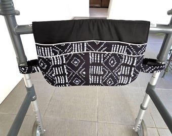 Walker Bag - Modern Geo Diamonds & Dots, Caddy, Tote, Organizer, Lots of Pockets, Rollator