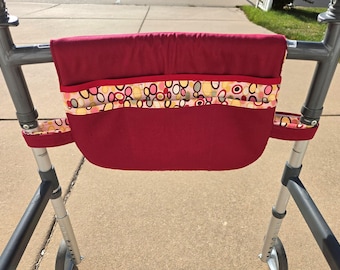 Walker Bag / Cranberry Bubbles / Caddy / Tote / Organizer / Lots of Pockets
