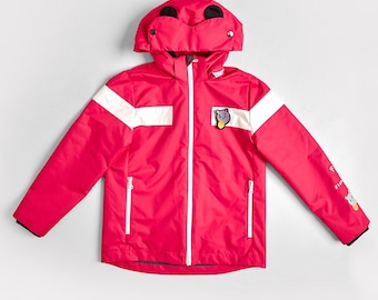 Kids 4-in-1 Pink Transformer Jacket – Waterproof Shell, Insulated Liner