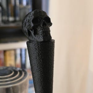 Gothic Skull Tap Handle -Hand Assembled - Reinforced Steel Threads