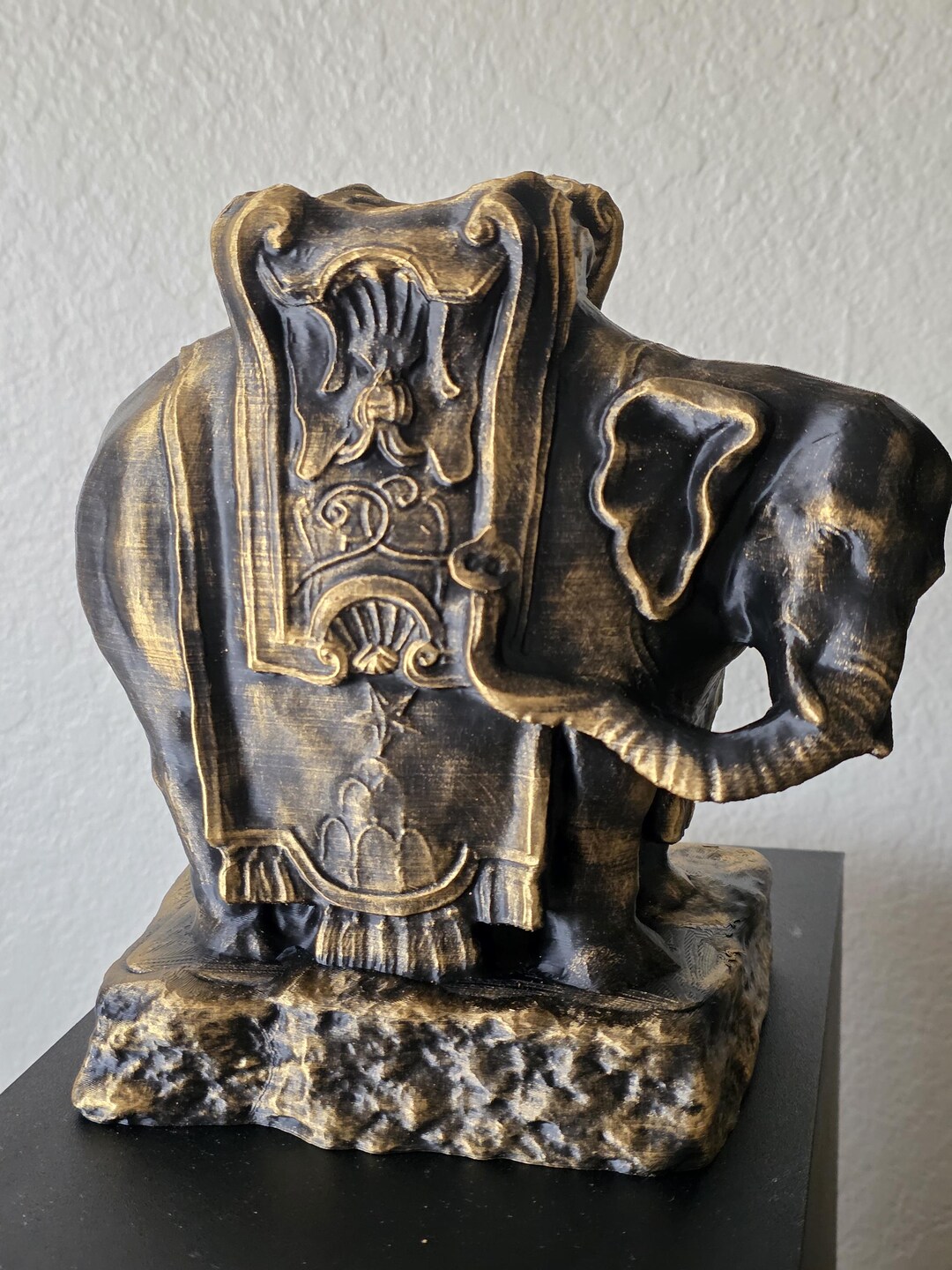 Ornate Royal Elephant Statue – Hand-finished 3D Print, Indian Inspired ...