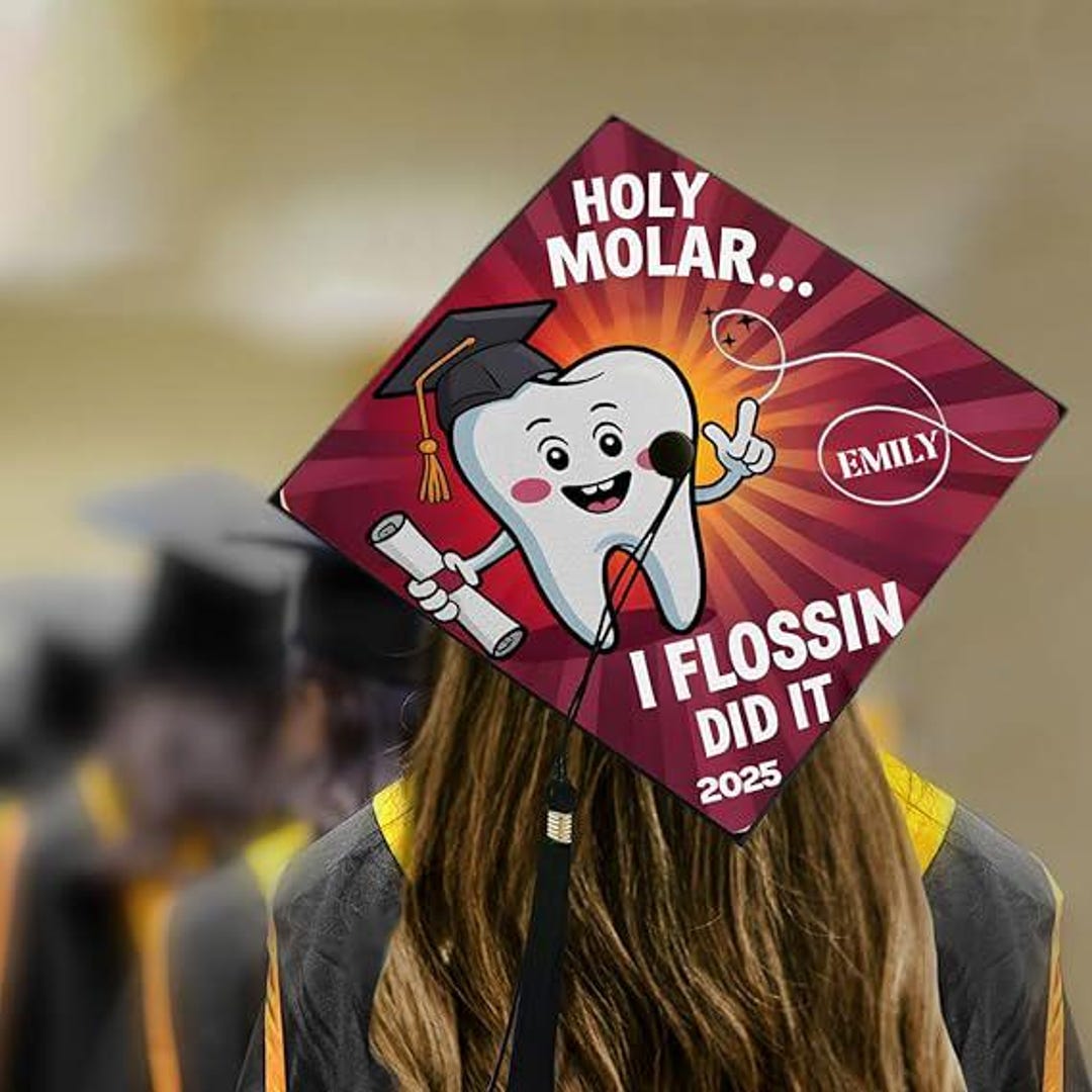 Dmd Grad Caps Personalized Dental Graduation Cap Topper, Custom Become Dentist Grad ...