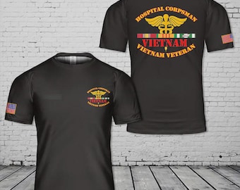 Vietnam Corpsman Veteran Shirt, Navy Hospital Corpsman Tee, Custom Name Veteran Shirt, Military Veteran Gift, Patriotic Navy Shirt