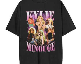 Camiseta vintage de Kylie Minogue, regalo para fans de Kylie Minogue, camiseta gráfica retro de Kylie Minogue, camiseta de concierto de música pop, camiseta unisex de Kylie Minogue
